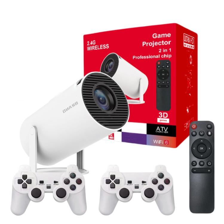 Proiettore di gioco Sistema Android 11 con controller di gioco wireless 720P Home Theater, HY300 Proiettore di gioco Sistema Android 11 con controller di gioco wireless 720P Home Theater, HY300